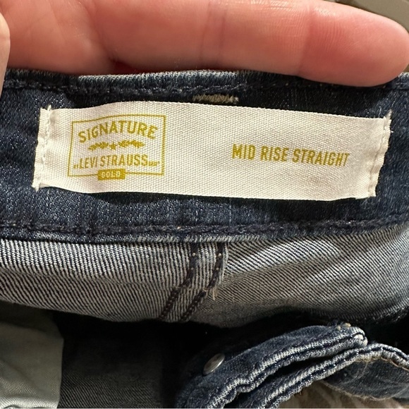 New LEVI’S Signature Gold Mid Rise Straight Jeans Simply Stretch Sz 22 S 36x30 - Picture 6 of 9